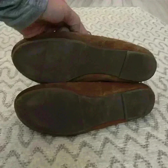 Lc Lauren Conrad Suede Leather Brown Moccasin Fringe Boots Women's Size 7 - Picture 2 of 8